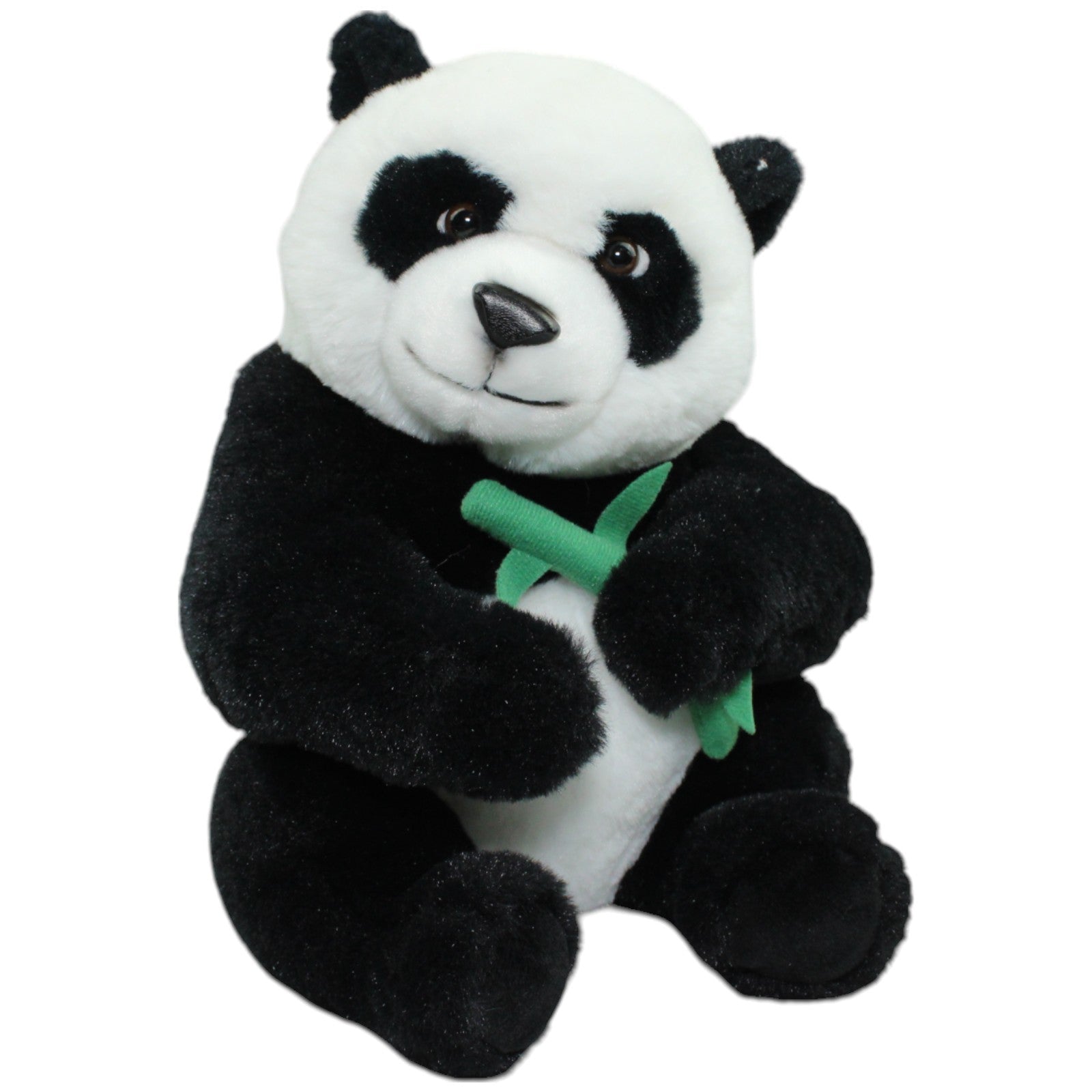 Süßer Panda mit Bambus, sitzend Kuscheltier