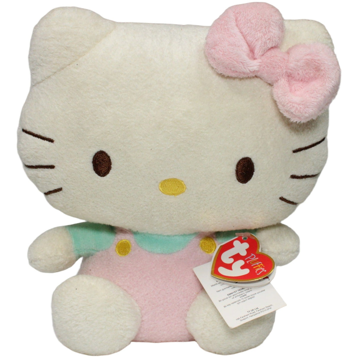 008421321483 TY The Puffis Collection, Hello Kitty mit rosa Body Kuscheltier Kumpel Leo 2011 20cm _Wieder Da_