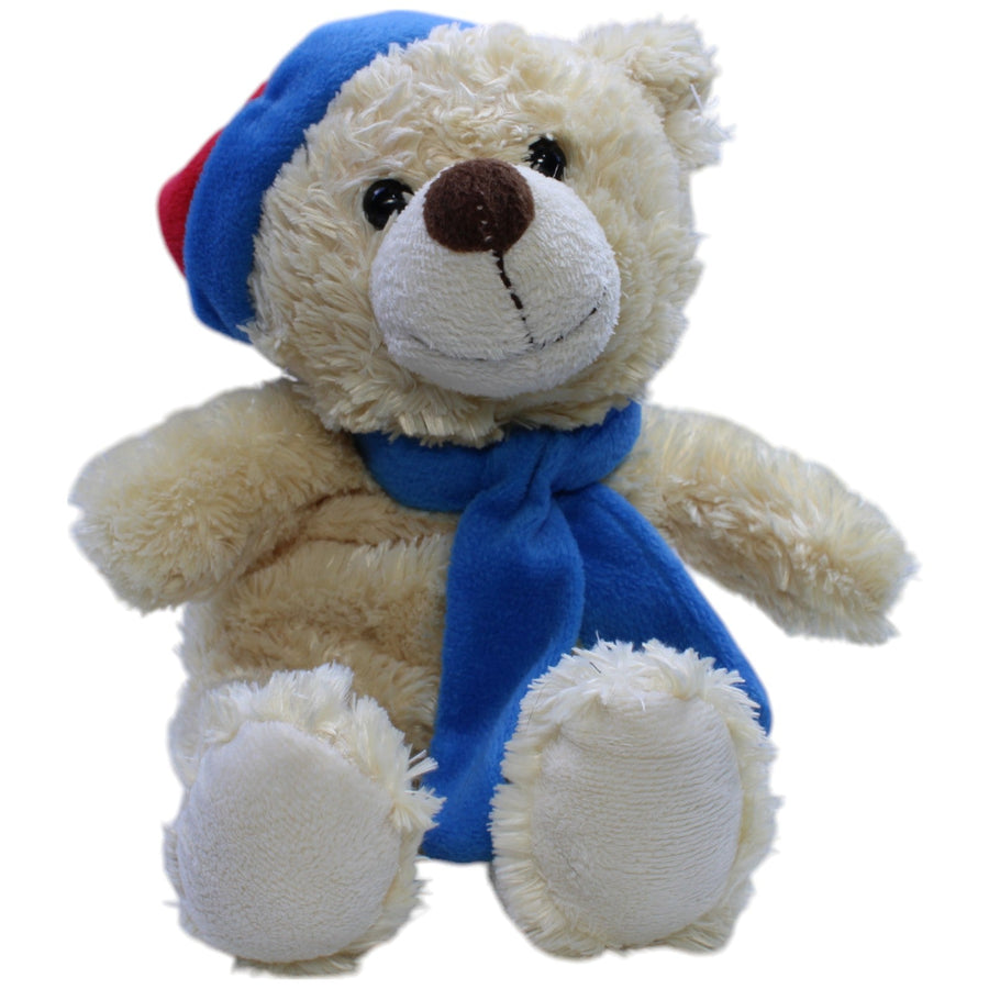 Teddybär mit Zipfelmütze und Schal