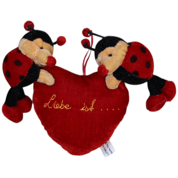Marienkäfer Pärchen mit Herz "Liebe ist..."