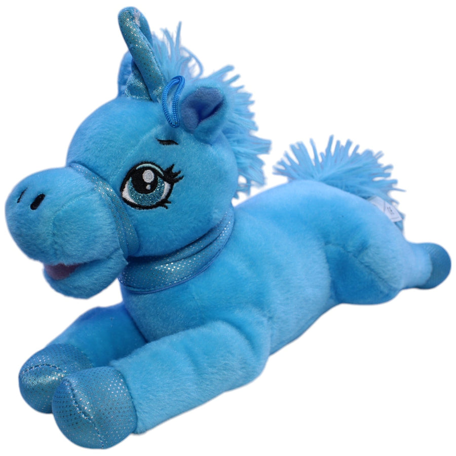 Blaues großes Einhorn, liegend