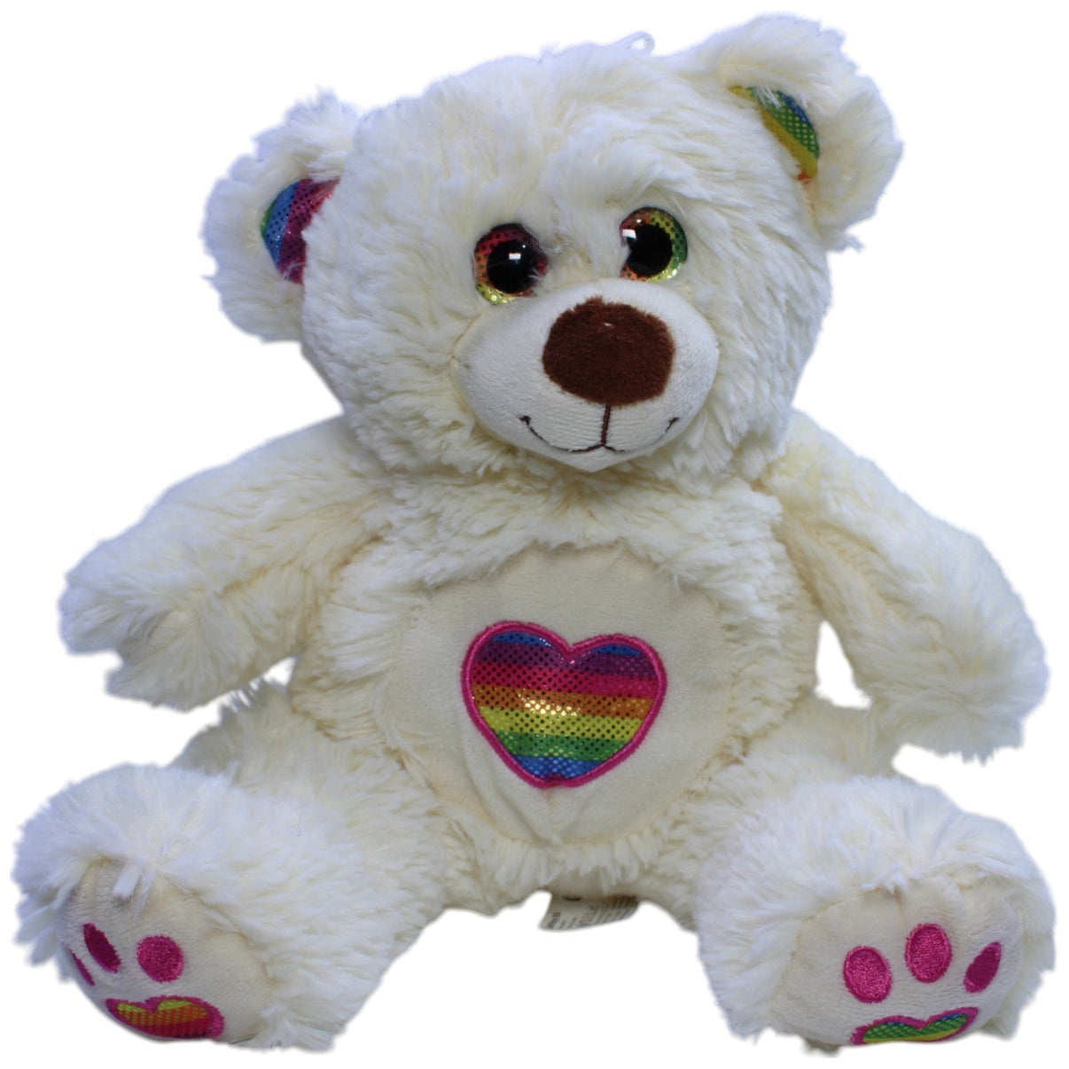 123000012833 Jafri Toys Teddybär mit Regenbogenherz Kuscheltier Kumpel Leo Gebraucht Teddy Teddybär