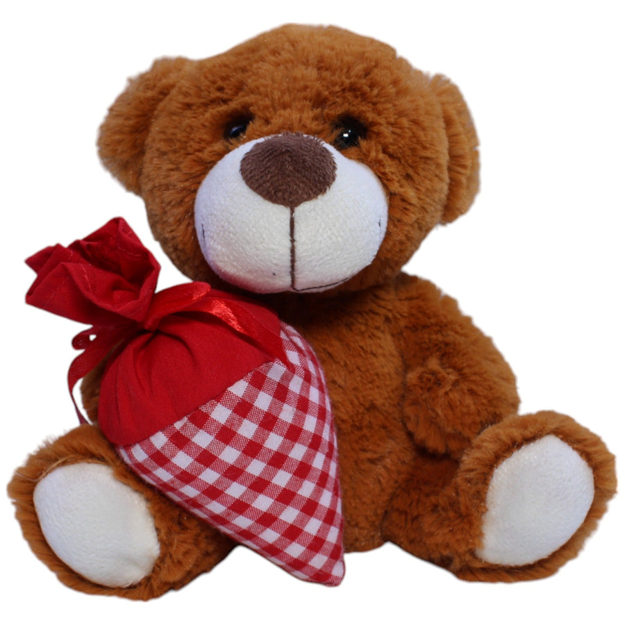 Süßer Teddybär mit Schultüte, rot