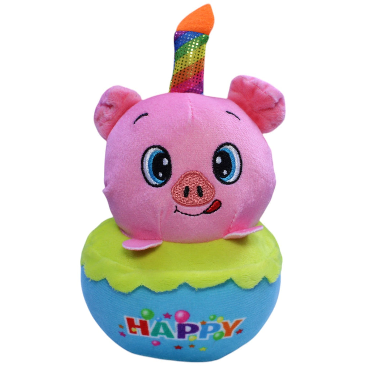 123000012911 Landahl & Baumann Schwein als Geburtstags - Cupcakes mit Kerze "HAPPY" Kuscheltier Kumpel Leo Gebraucht