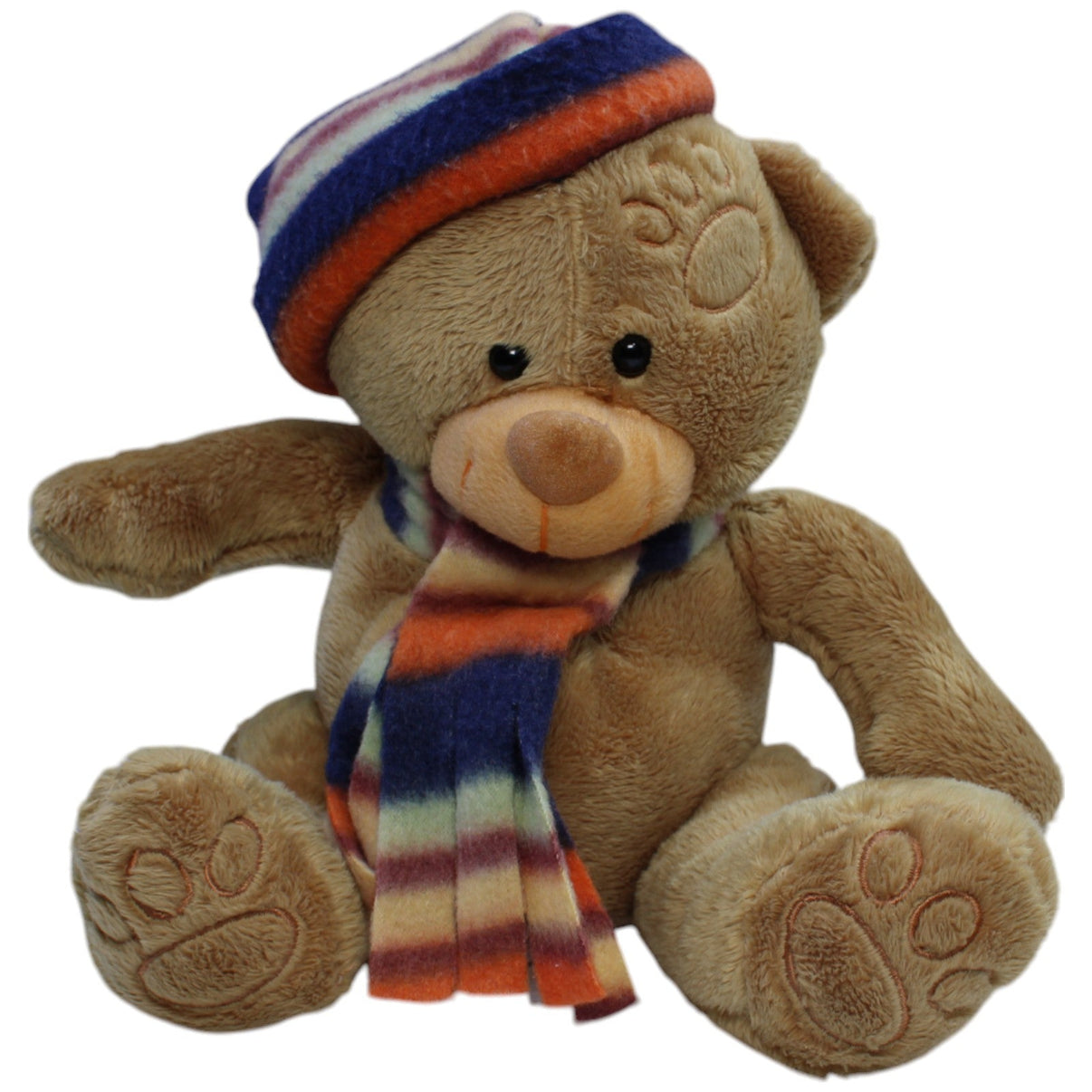 123000012914 FLOTI Flos Toys, süßer Bär mit Schal & Zipfelmütze Kuscheltier Kumpel Leo Gebraucht