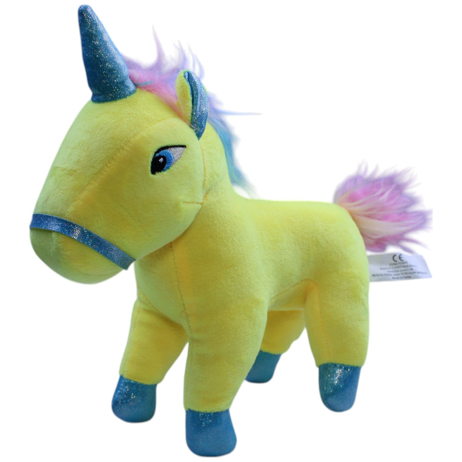 Gelbes Einhorn mit blauem Horn