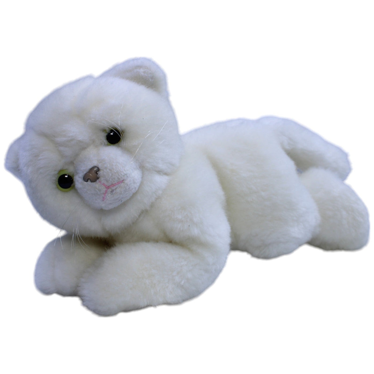 123000013116 JMV Süße Katze, weiß Kuscheltier Kumpel Leo Gebraucht