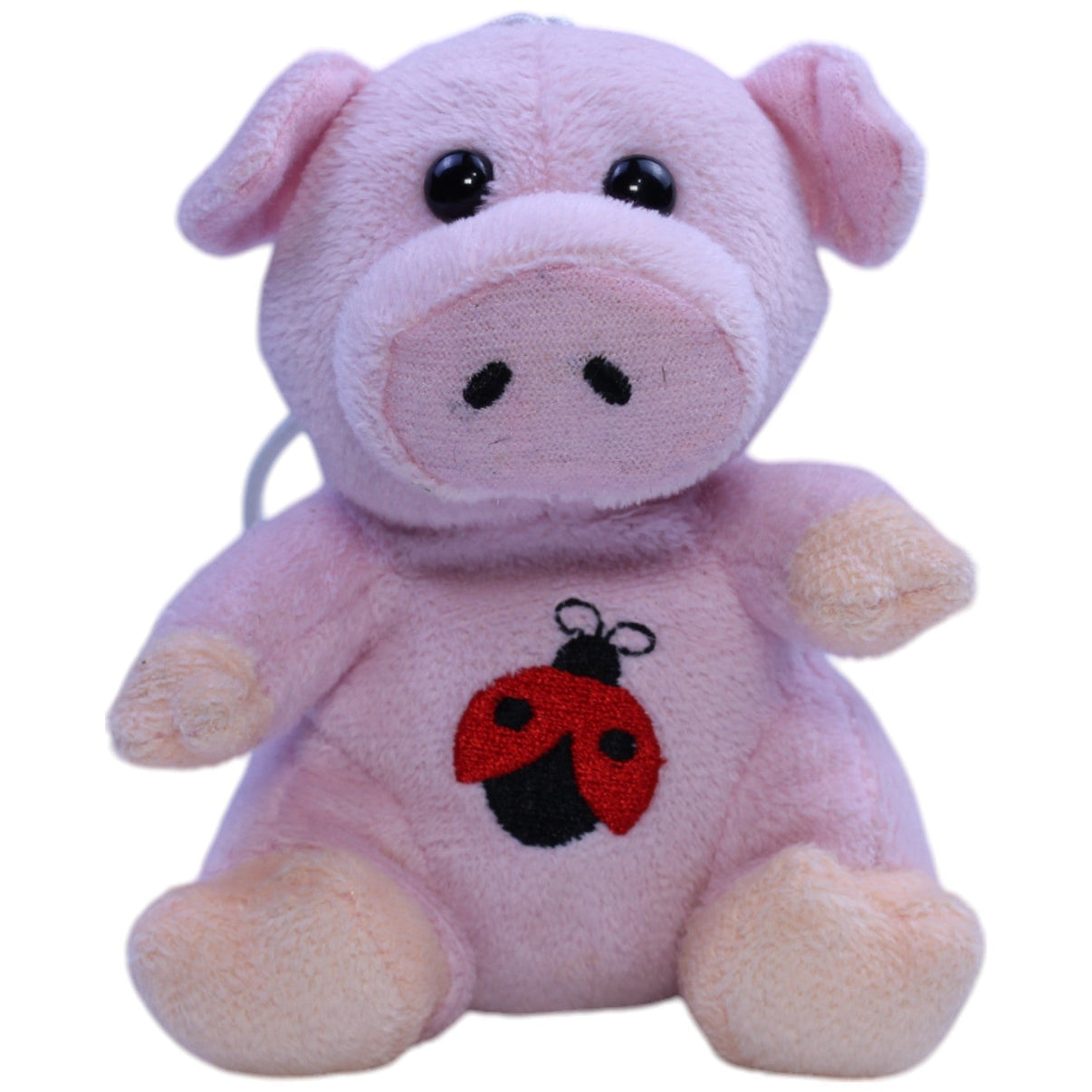 123000013150 Heunec Süßes Schwein mit Marienkäfer Kuscheltier Kumpel Leo Gebraucht Glücksschwein Silvester