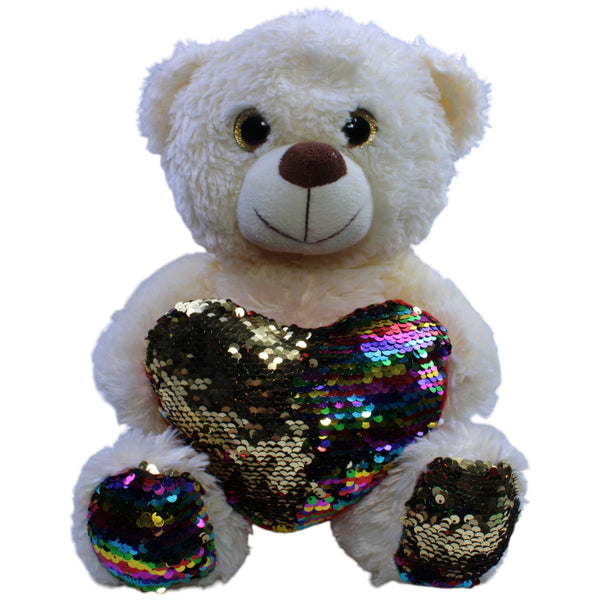Süßer Teddybär mit Pailletten-Herz