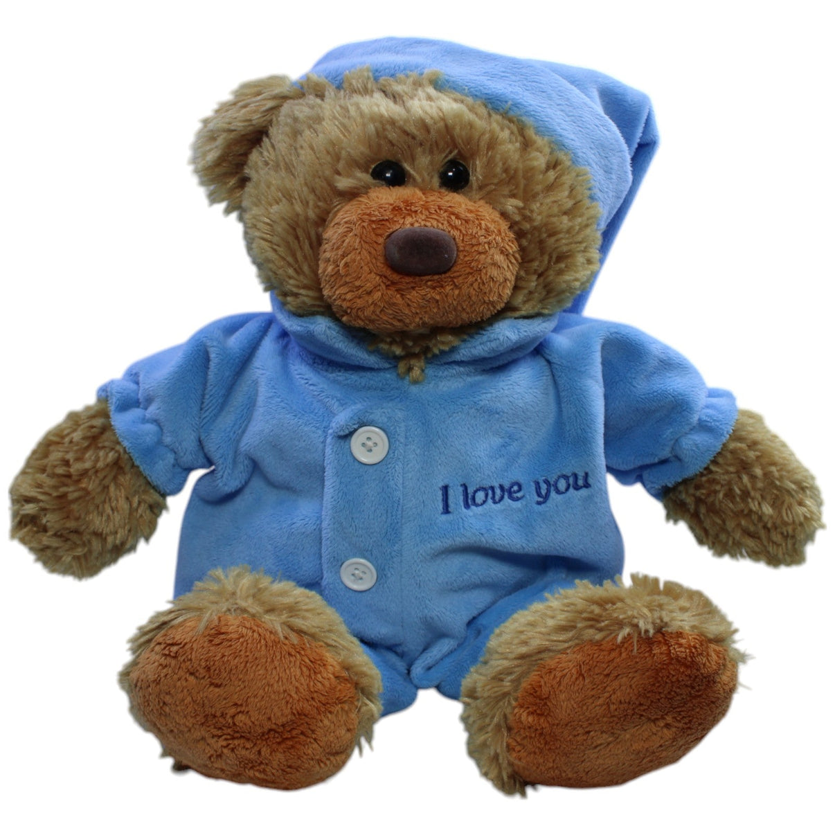 123000013177 Uni - Toys XL Bär in blauem Pyjama "I love you" mit Sound Kuscheltier Kumpel Leo Bär Gebraucht