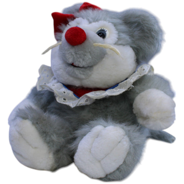 Süße Maus mit roter Nase & Schleife