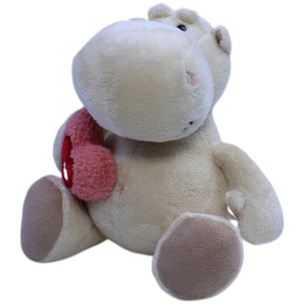 Kleines Nilpferd mit Herz, beige