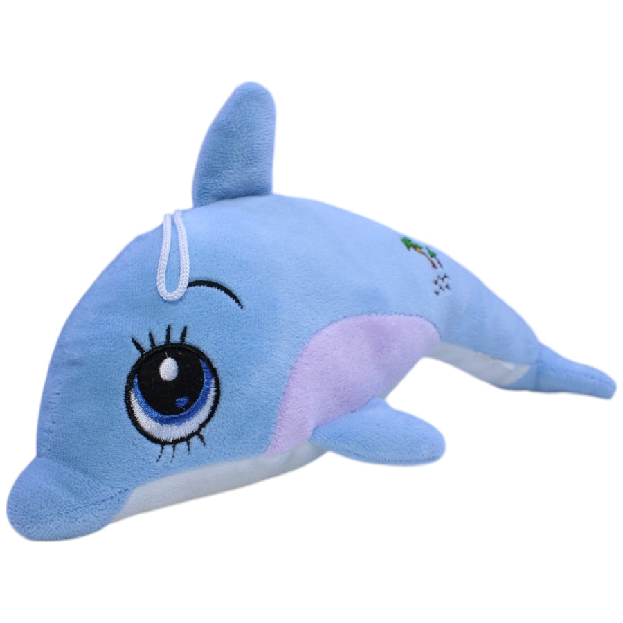 Blauer Delfin mit Palmen