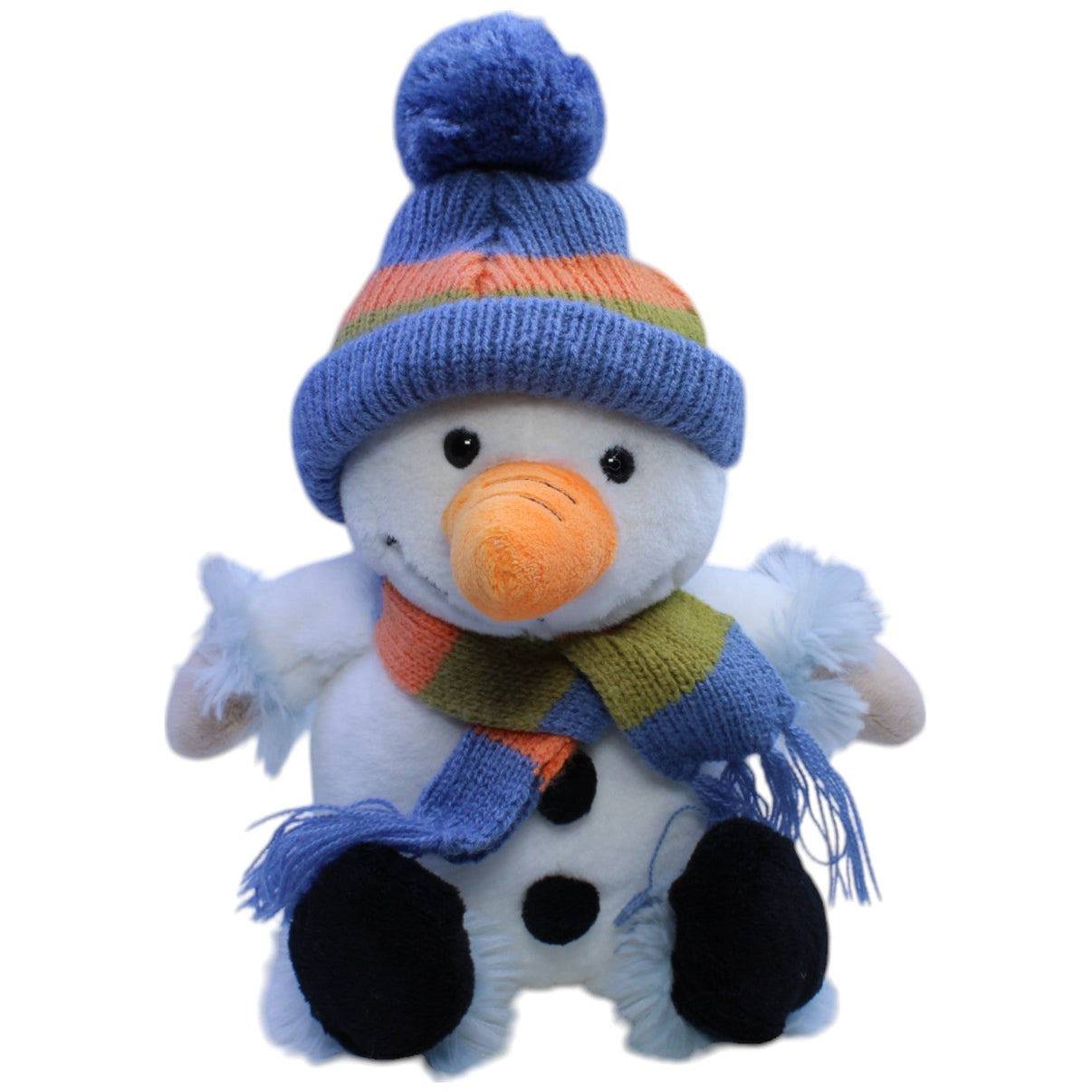 123000013333 Unbekannt Schlenker Schneemann mit Mütze & Schal Plüschfigur Kumpel Leo Gebraucht Schneemann Weihnachten