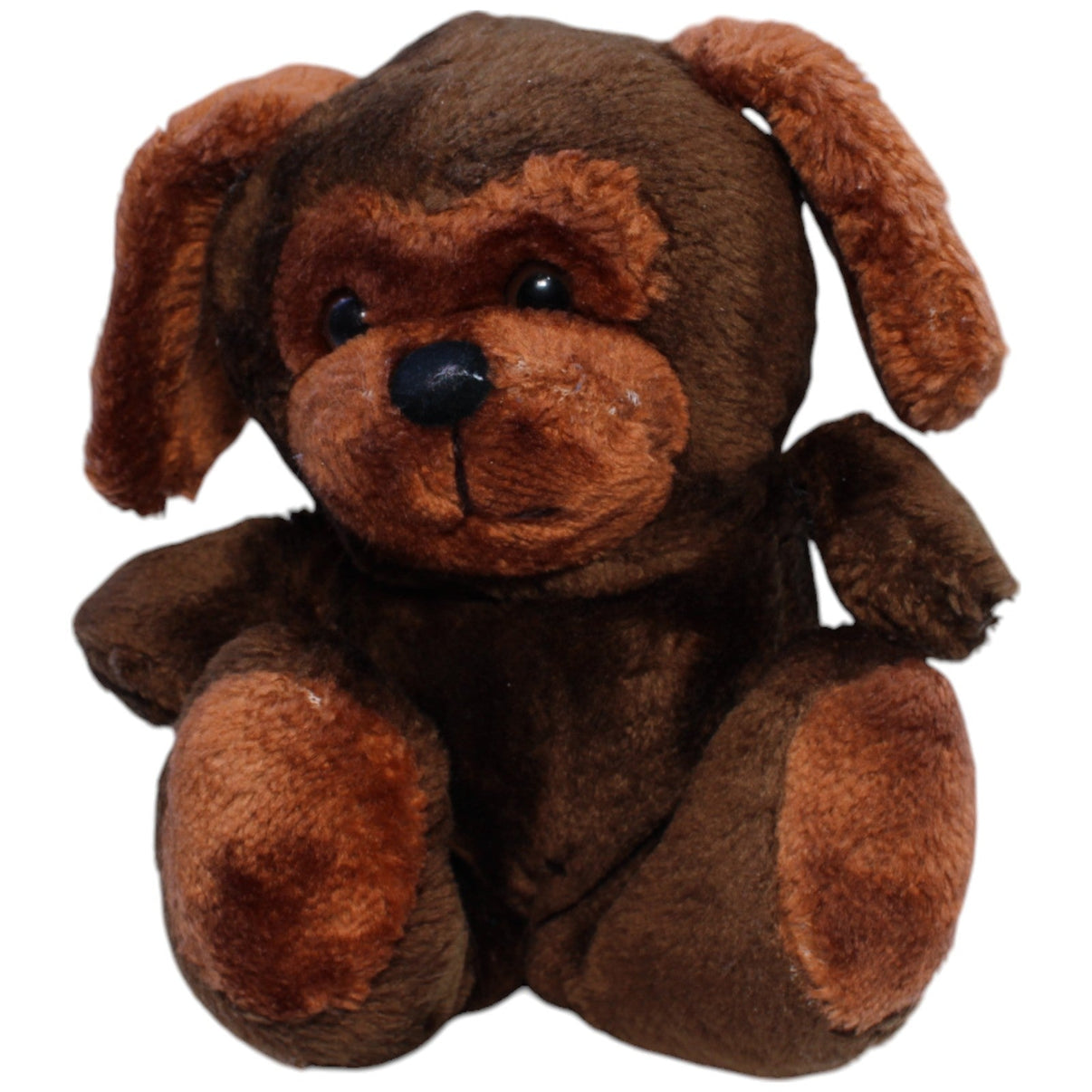123000013412 Unbekannt Süßer brauner Hund, sitzend Kuscheltier Kumpel Leo Gebraucht Hund Vintage