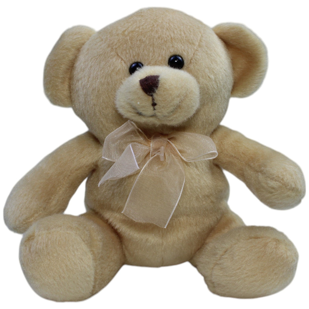 123000013447 Heunec Teddybär mit Schleife, beige Kuscheltier Kumpel Leo Gebraucht Teddy Teddybär