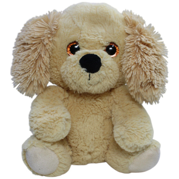 Süßer Hund mit Glitzeraugen, beige