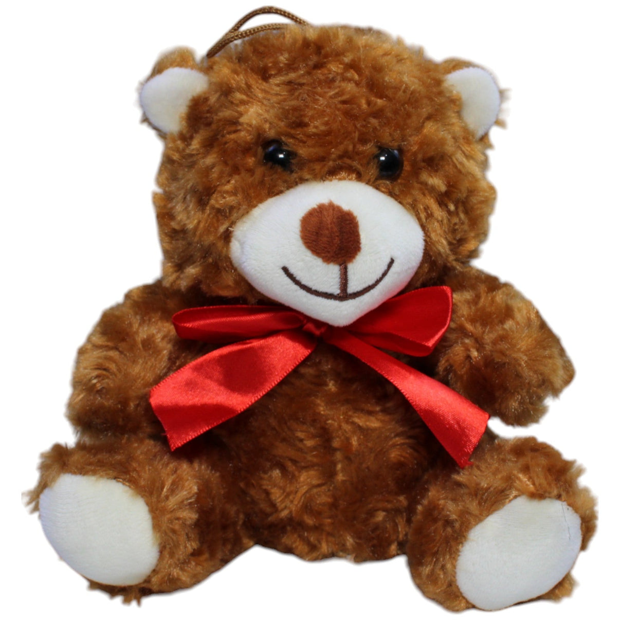 123000013522 Krüger & Gregoriades Teddy mit Schleife & Quietscher Kuscheltier Kumpel Leo Gebraucht Teddy Teddybär