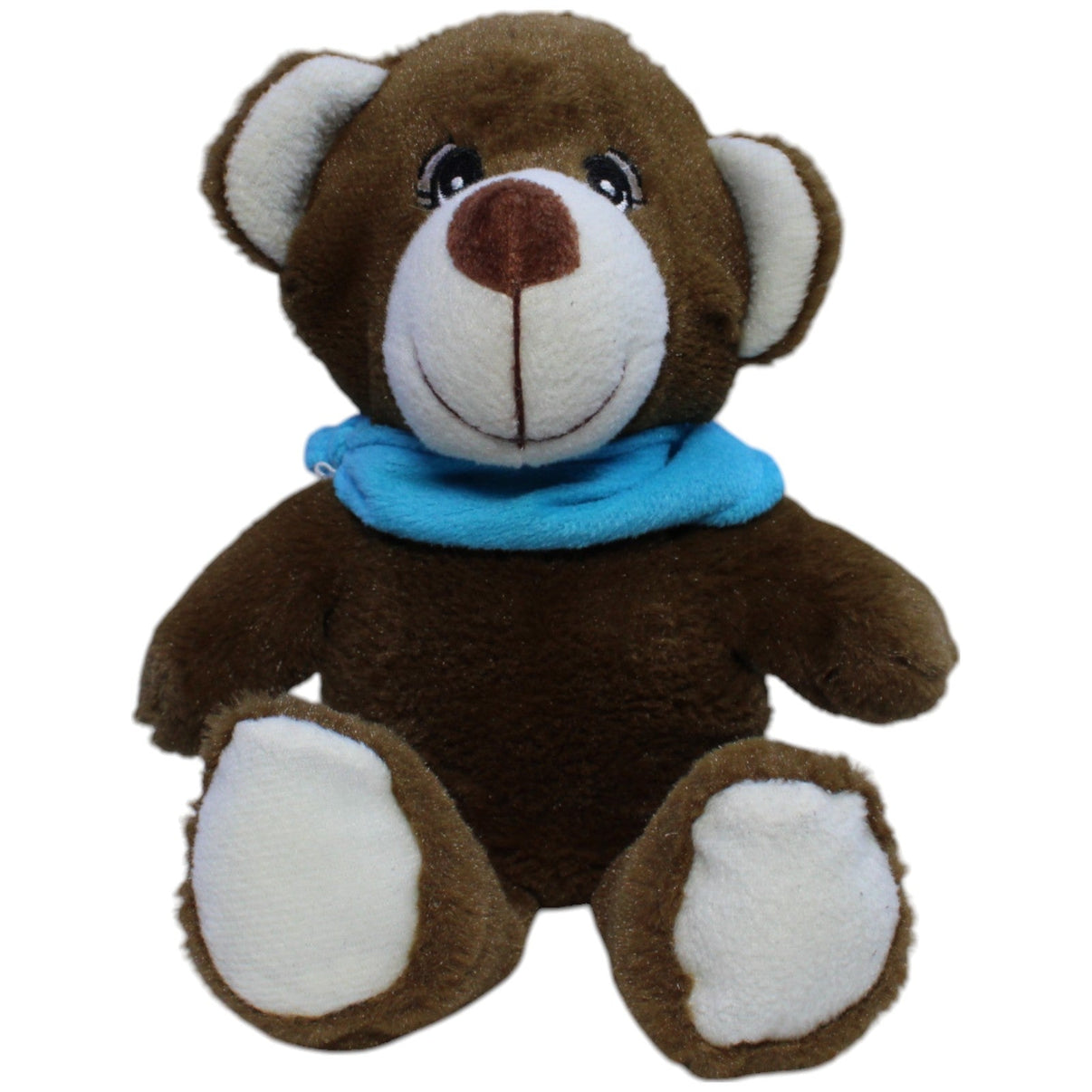 123000013530 Morgenroth Schlenker Teddybär mit Halstuch, dunkelbraun Kuscheltier Kumpel Leo Gebraucht Teddy Teddybär
