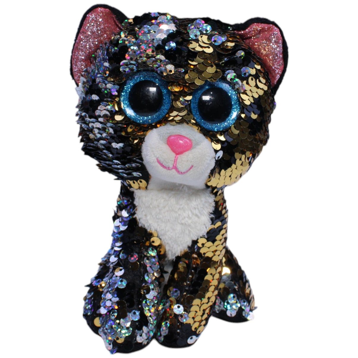 123000013573 TY Pailletten Katze Sterling, klein Kuscheltier Kumpel Leo Gebraucht