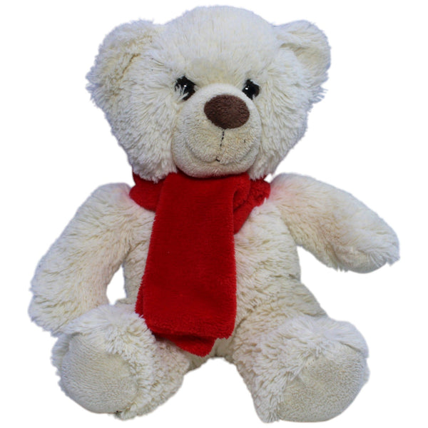 Weißer Teddy mit rotem Schal