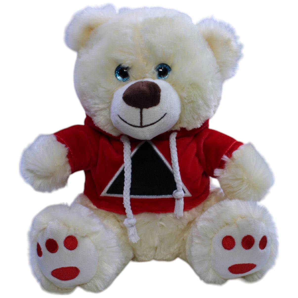 123000013631 Krüger & Gregoriades Teddy mit Hoodie "Dreieck" Kuscheltier Kumpel Leo Gebraucht Teddy Teddybär