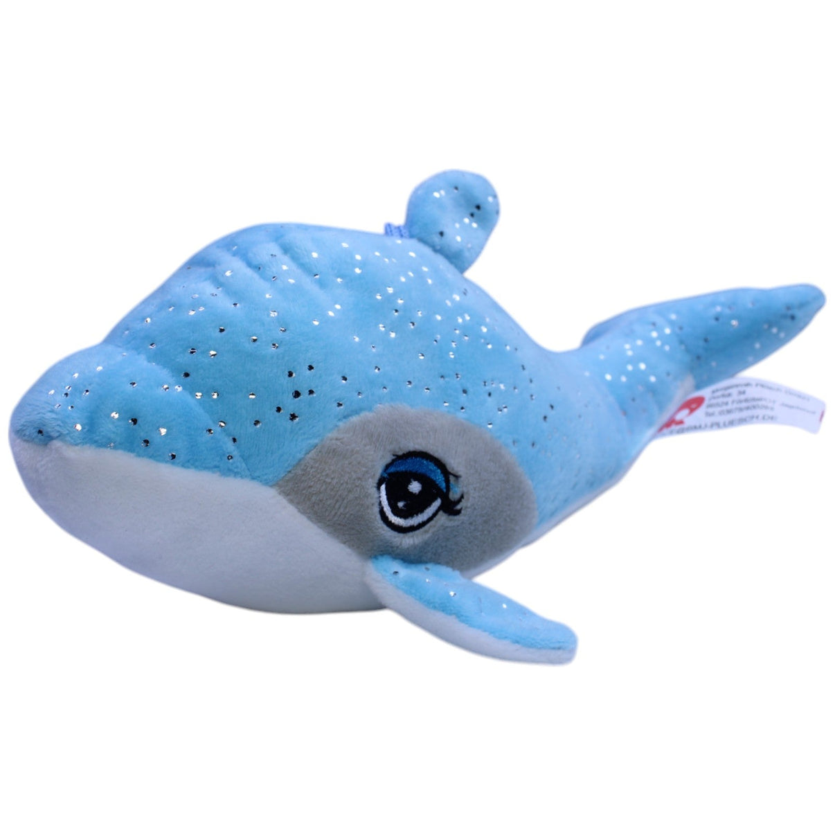 123000013655 Morgenroth Blauer Delfin mit Glitzer - Punkten Kuscheltier Kumpel Leo Gebraucht