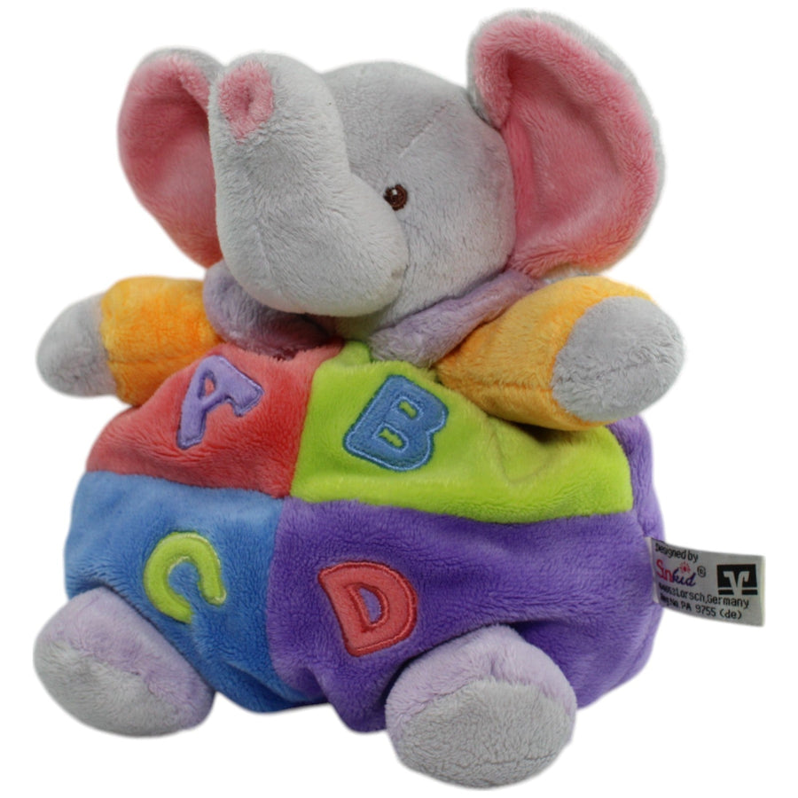 Süßer bunter Elefant mit Buchstaben