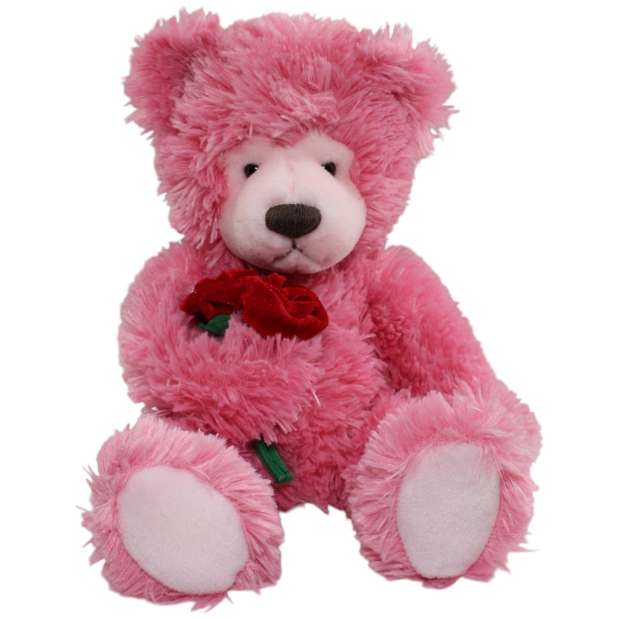 123000013731 Russ Berrie Rosa Bär Charlotte mit Rosen Kuscheltier Kumpel Leo Bär Gebraucht