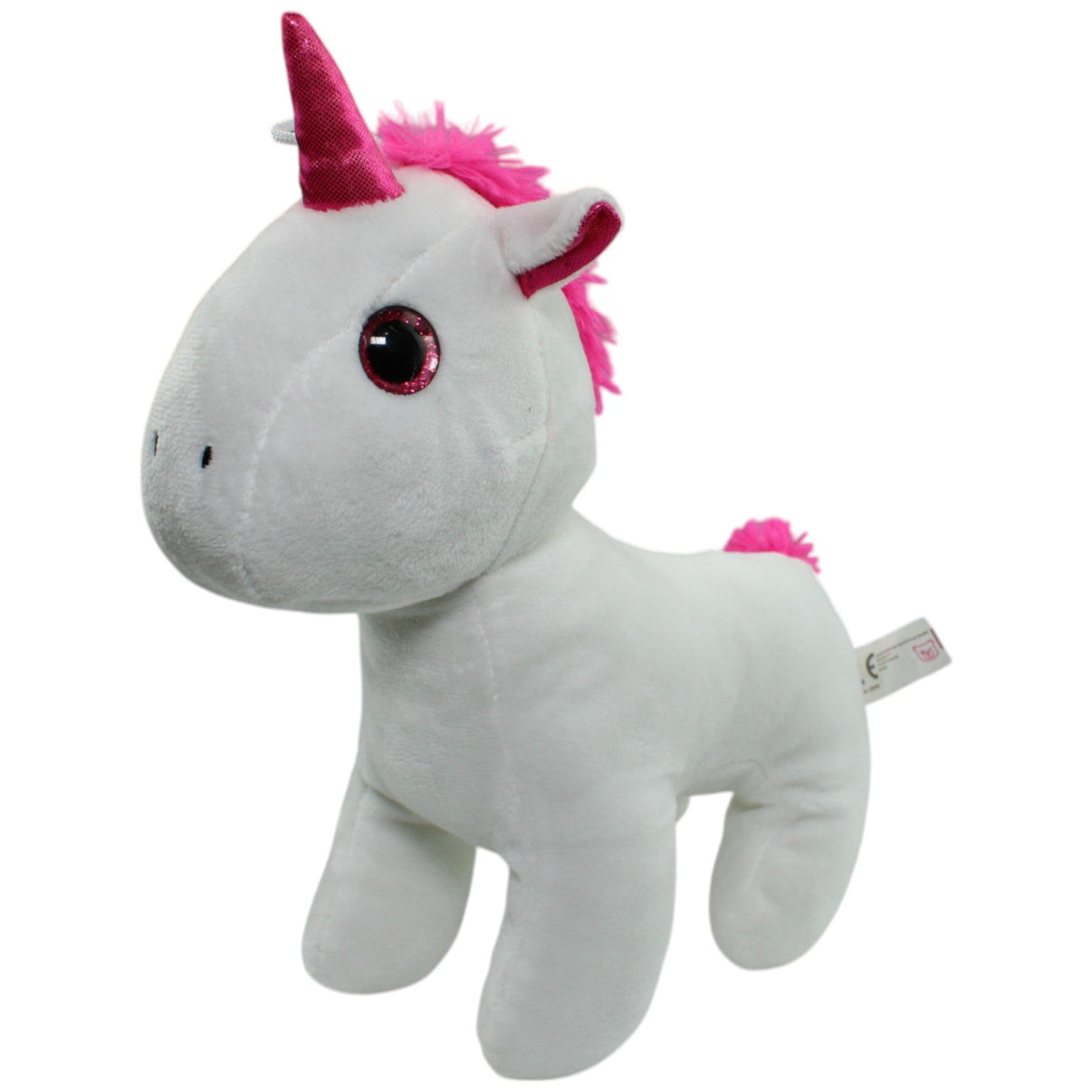 123000013738 Landahl & Baumann Weißes Einhorn mit pinken Haaren und Horn Kuscheltier Kumpel Leo Gebraucht