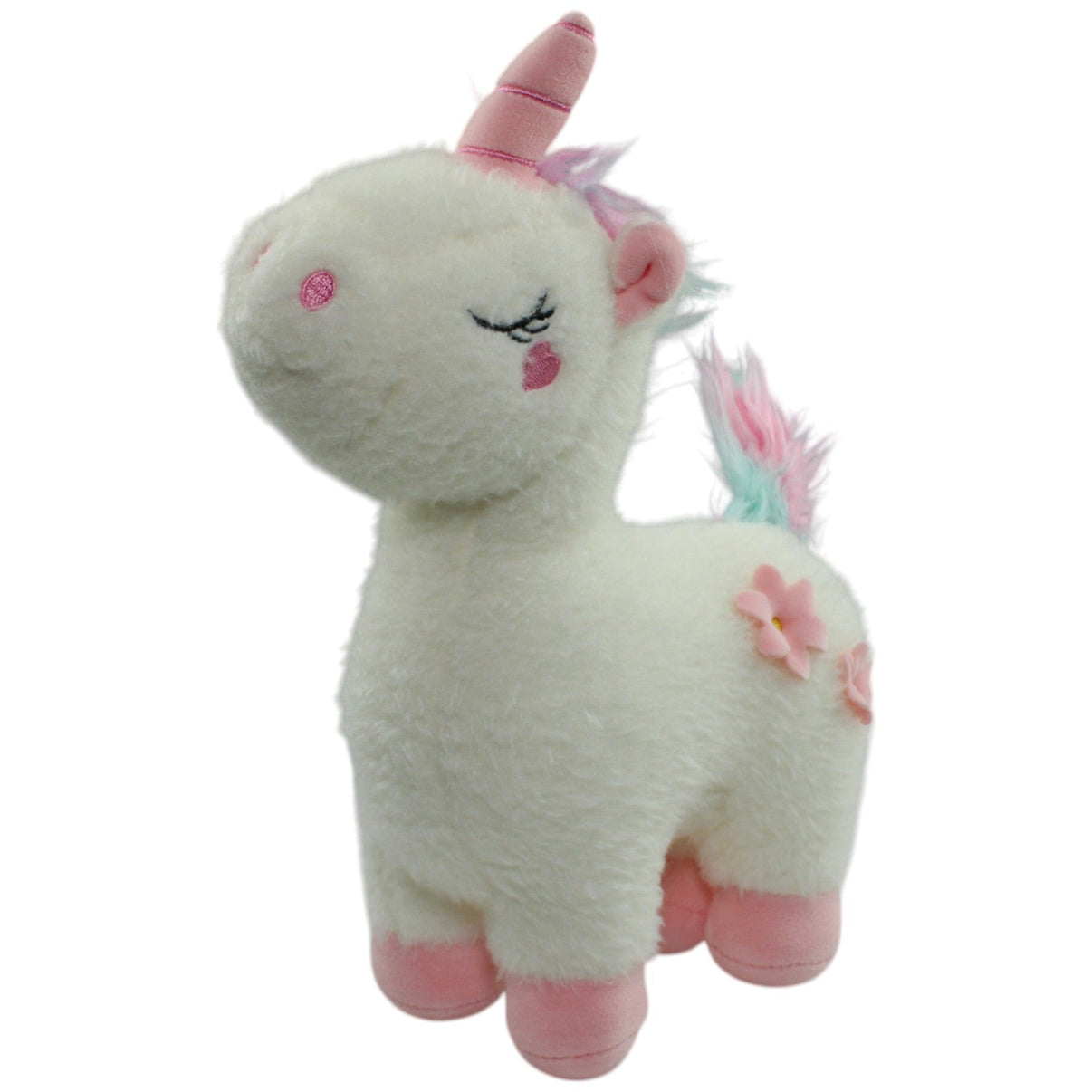 123000013828 Unbekannt Süßes Einhorn mit Blumen Kuscheltier Kumpel Leo Gebraucht