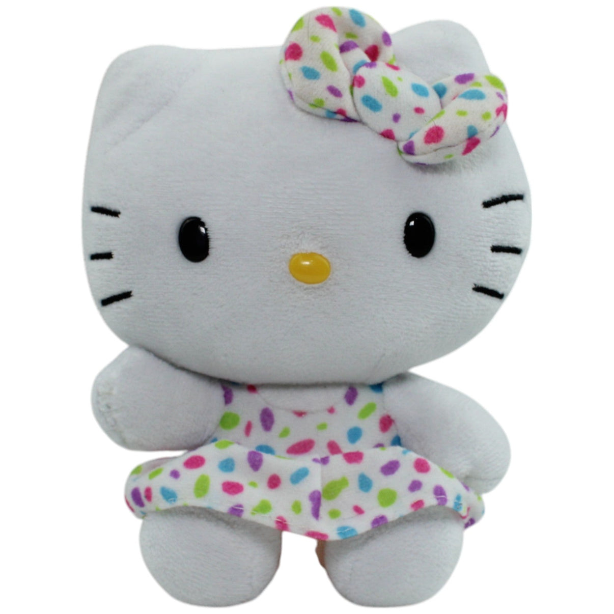 123000013836 TY Hello Kitty, Katze mit gepunktetem Kleid Kuscheltier Kumpel Leo Gebraucht