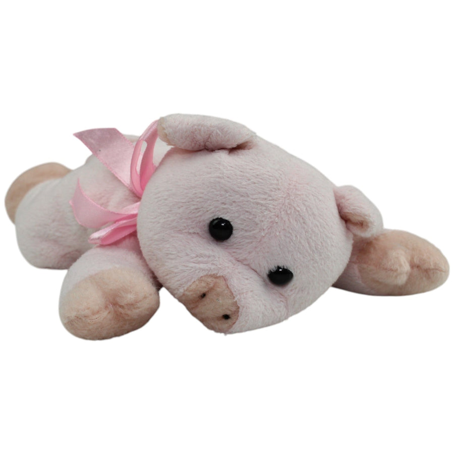 Schwein mit Schleife, liegend
