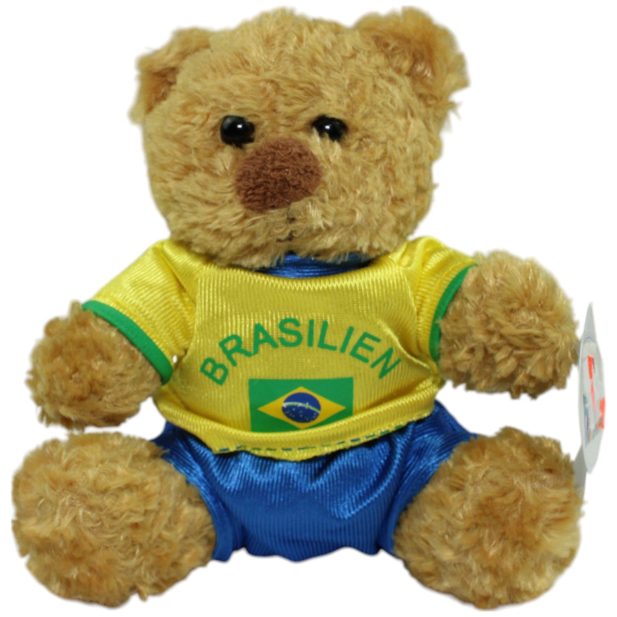 123000013865 Heunec Kleiner Fußball - Teddy "Brasilien", sitzend Kuscheltier Kumpel Leo neu Teddy Teddybär