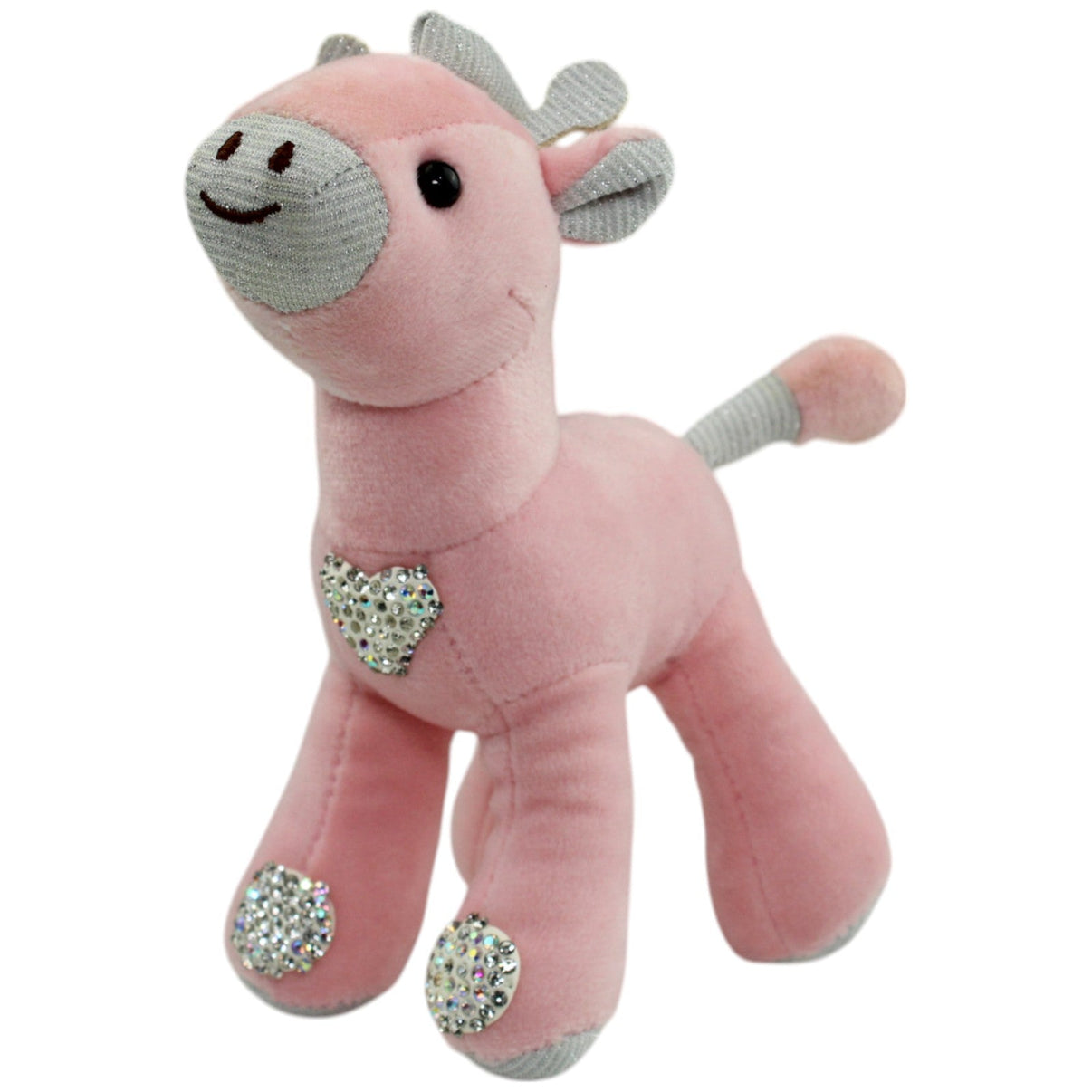 123000013873 Unbekannt Kleines Glitzer Einhorn, rosa Kuscheltier Kumpel Leo Gebraucht