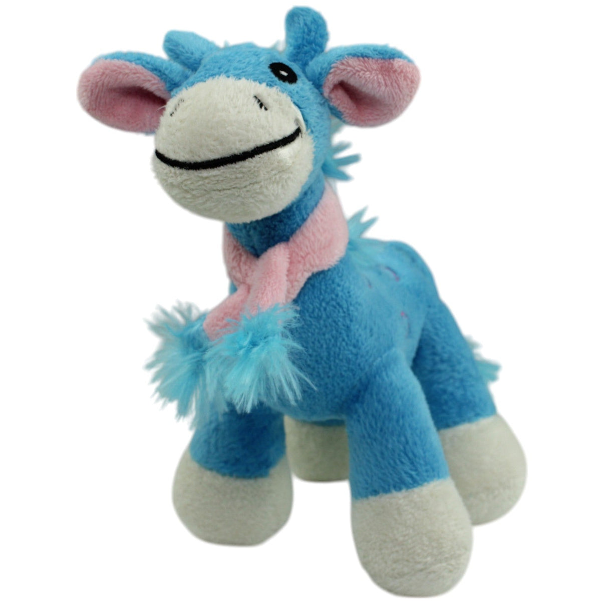 123000013876 Unbekannt Blaue Giraffe mit Schal Kuscheltier Kumpel Leo Gebraucht