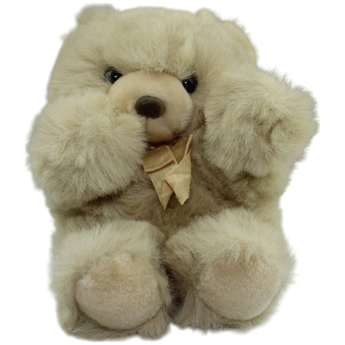 123000013877 Sunkid Sitzender Teddy mit Schleife, beige Kuscheltier Kumpel Leo Gebraucht Teddy Teddybär