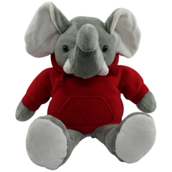Elefant mit rotem Hoodie