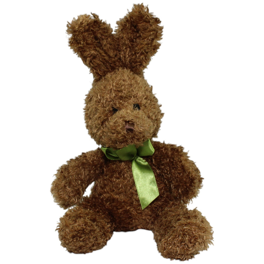 Hase mit grüner Schleife, dunkelbraun
