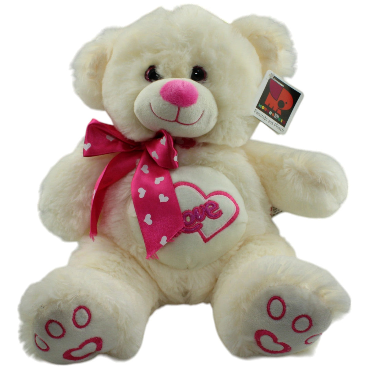 123000014058 Morgenroth XL Weißer Teddybär "Love" Kuscheltier Kumpel Leo neu Teddy Teddybär