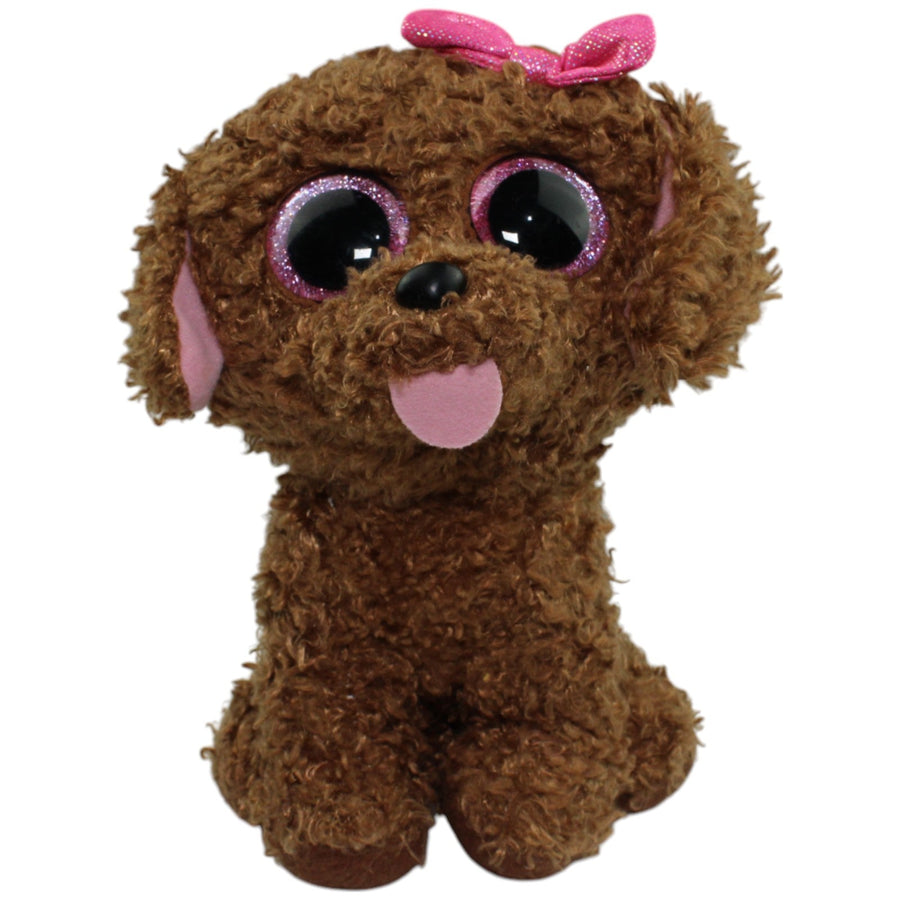 Hund Maddie mit Schleife