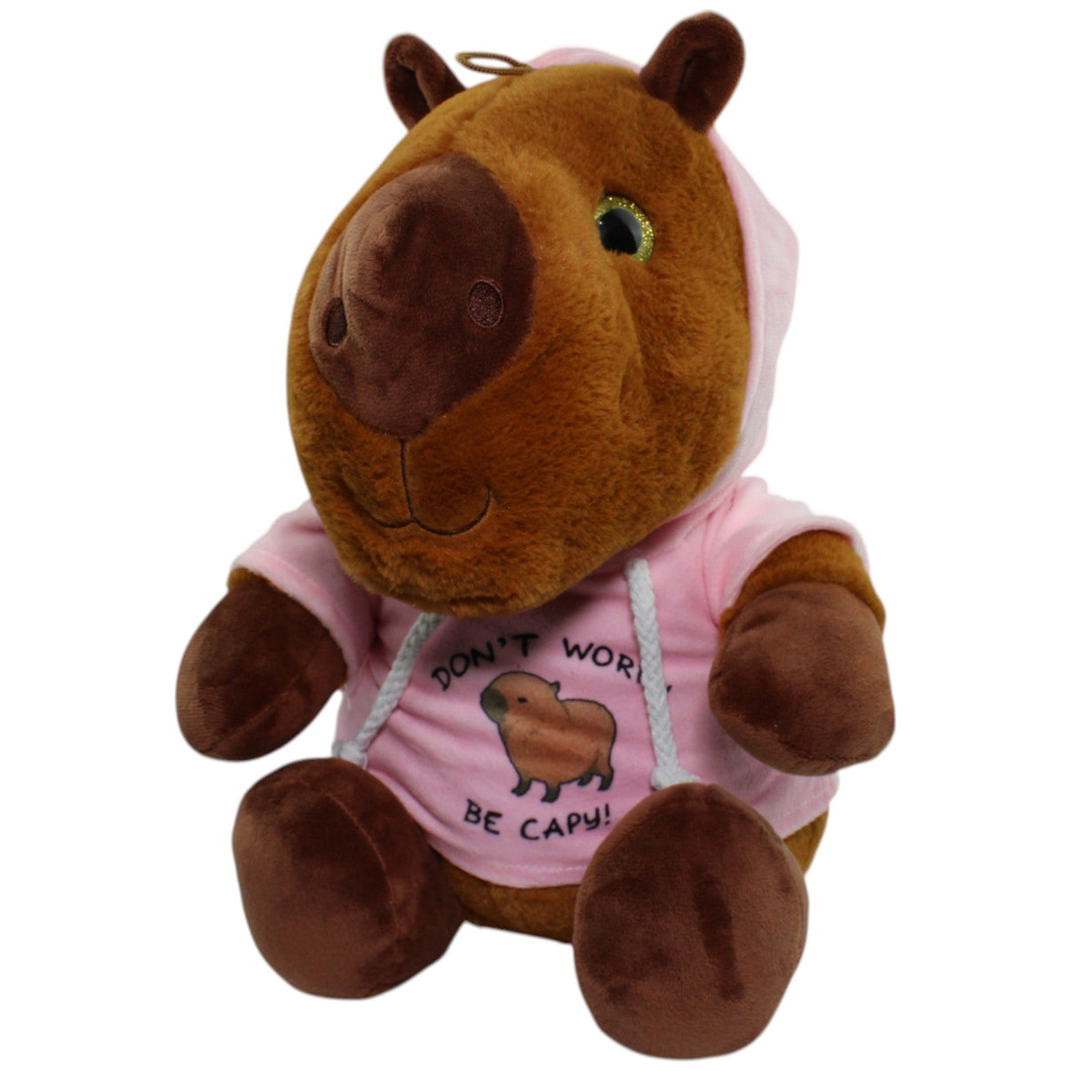 123000014104 FLOTI Flos Toys, großes Capybara mit Hoodie "Don't worry be Capy" Kuscheltier Kumpel Leo Gebraucht