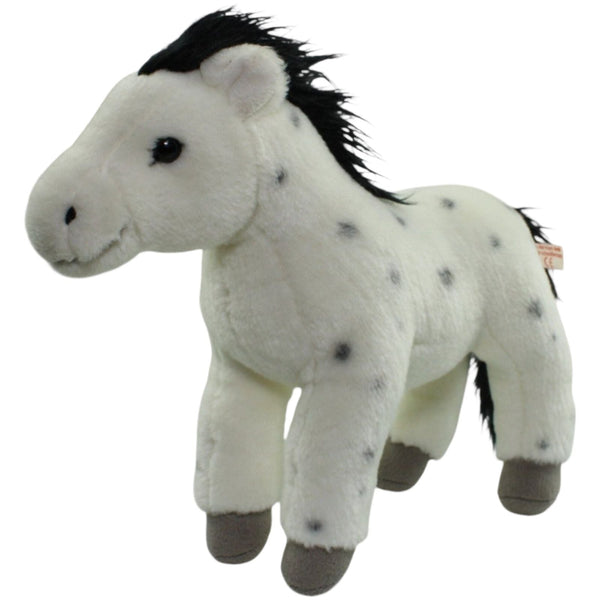 Pferd, weiß mit schwarzen Punkten