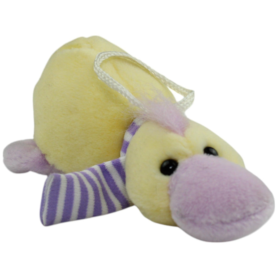 Ente gelb-lila mit Schal