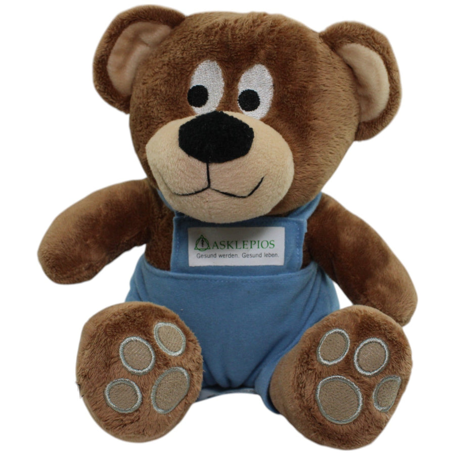 Asklepios Teddybär mit blauer Latzhose, groß