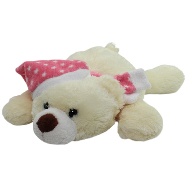 Woolies®, süßer Bär mit Zipfelmütze und Schal, rosa