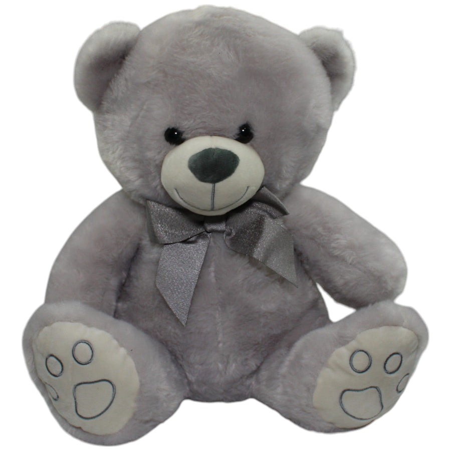Kuschelfreund XL Teddybär mit Schleife, grau