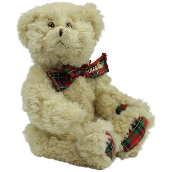 Douglas, beiger Teddybär mit Schleife sitzend