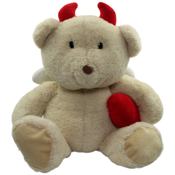 XL Teddybär mit Teufelshörnern, Engelsflügeln und Herz
