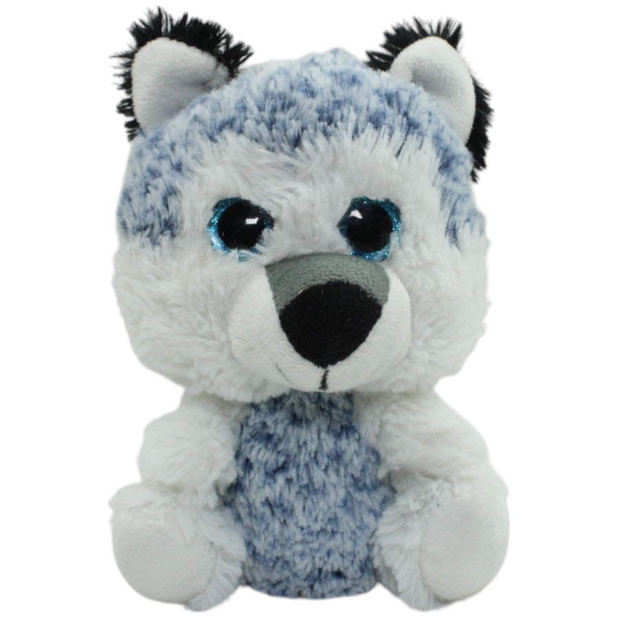 Süßer Husky mit Glitzeraugen, sitzend
